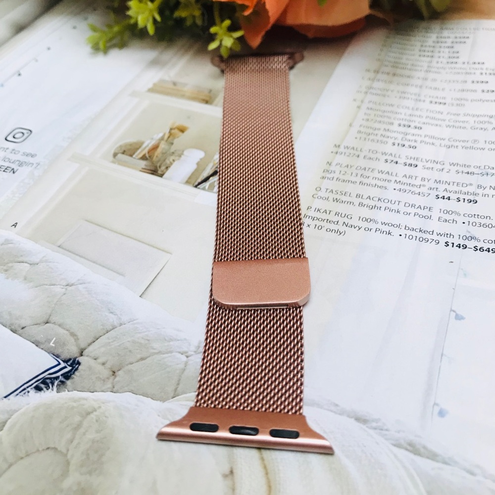 For Apple Watch Rose Gold Milanese Loop Band,38mm - Picture 4 of 7